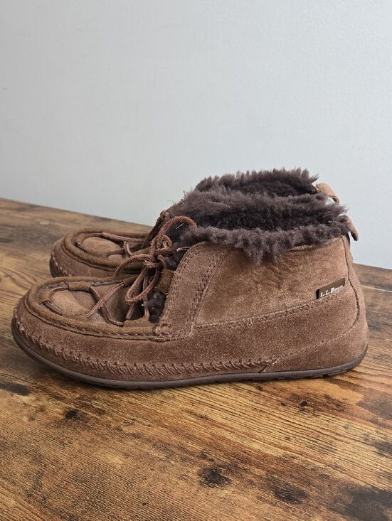 L.L.Bean Wicked Good Lodge Chukka Slipper Shoes Sz 10 Cabincore Moccasions Boho